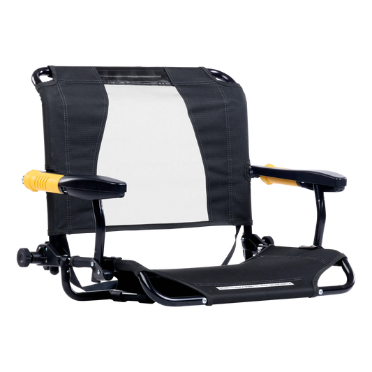 Heavy-Duty Freestyle Stadium Rock-Cliner - Choice 540 - Freestyle Rocker Portable Outdoor Folding Chair - Dark Charcoal
