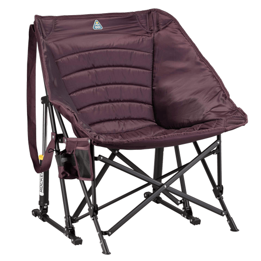 Smooth Motion Puff Rocker - Choice 731 - Heavy-Duty Kickback Rocker with Beverage Holder - Amethyst