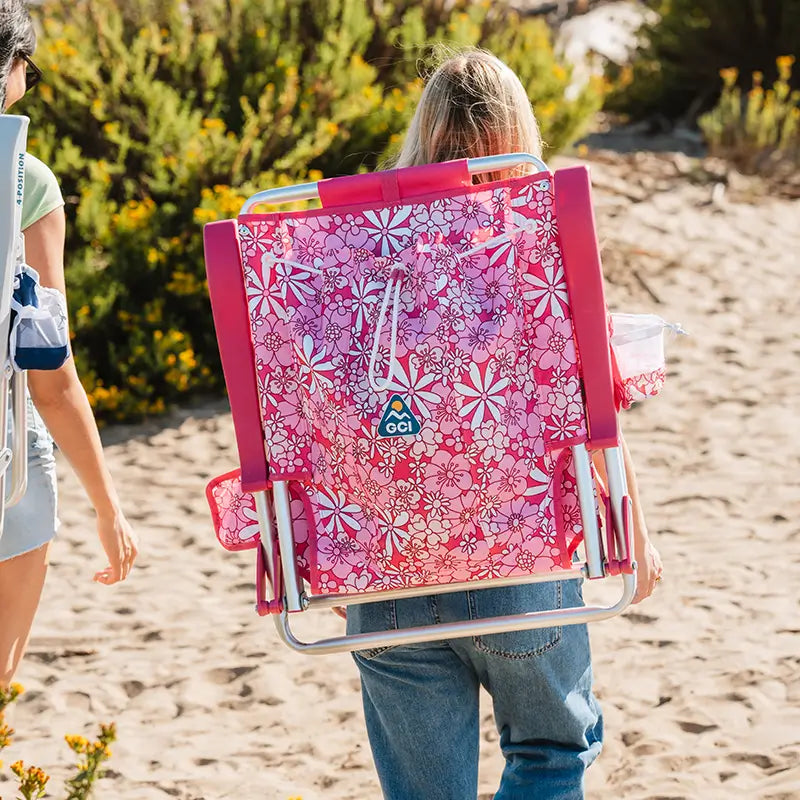 Sand-Friendly Backpack Beach Chair - Choice 709 - Portable Heavy-Duty Low Boy Chair for Ocean Side Detail