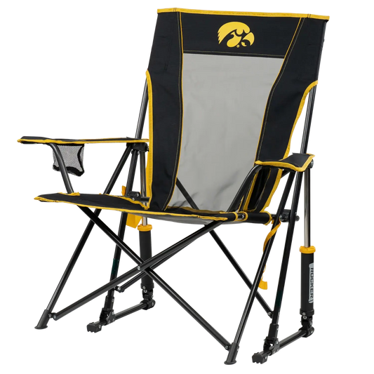 Smooth Motion College Comfort Pro Rocker - Iowa Hawkeyes - Choice 249 - Freestyle Rocker Portable Outdoor Folding Chair Detail