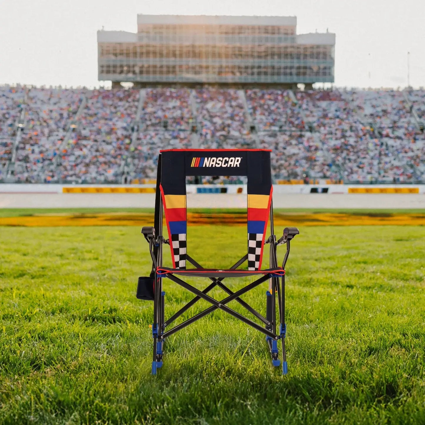 Premium All-Weather RoadTrip Rocker - NASCAR For Him - Choice 453 - Freestyle Rocker Portable Outdoor Folding Chair Detail