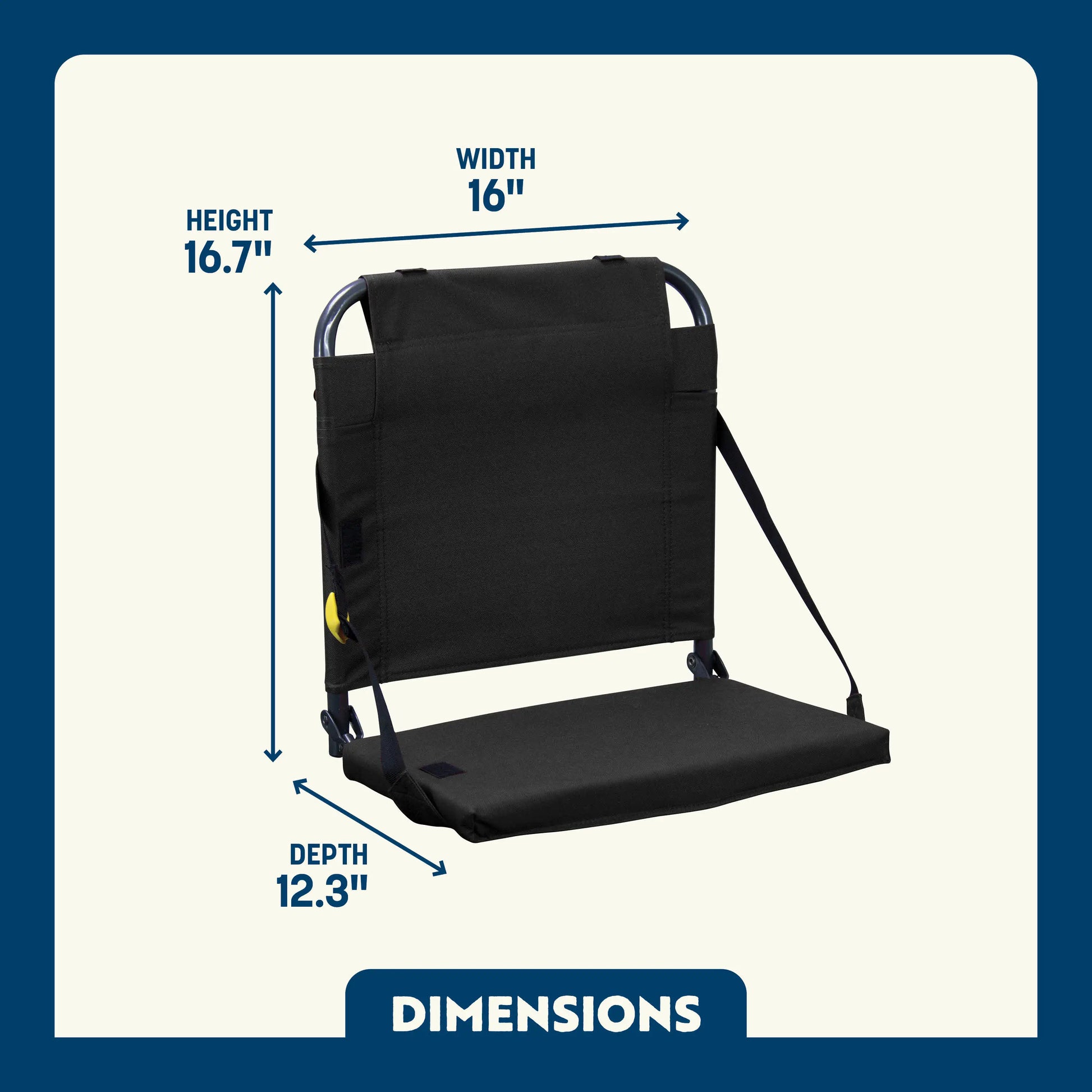 Ultra-Lightweight BleacherBack - Choice 696 - Bleacher-Friendly Stadium Chair with Back Support Detail