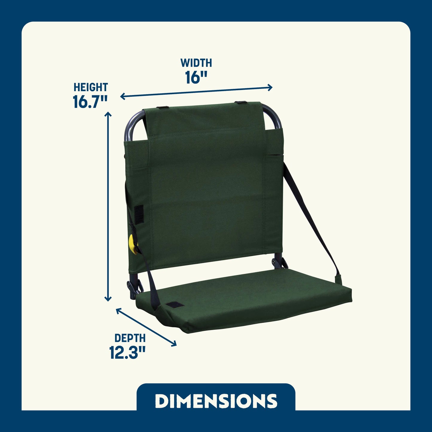 Ultra-Lightweight BleacherBack - Choice 696 - Bleacher-Friendly Stadium Chair with Back Support Detail