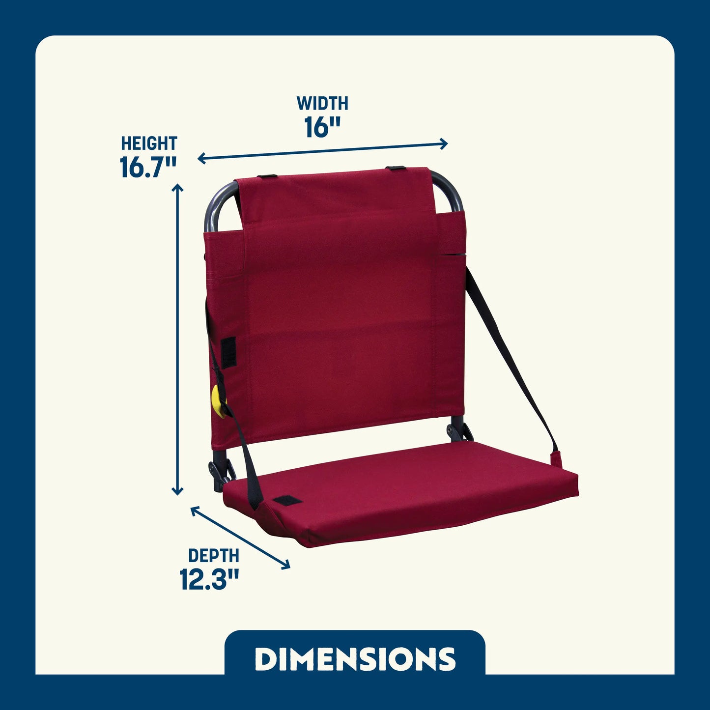 Ultra-Lightweight BleacherBack - Choice 696 - Bleacher-Friendly Stadium Chair with Back Support Detail