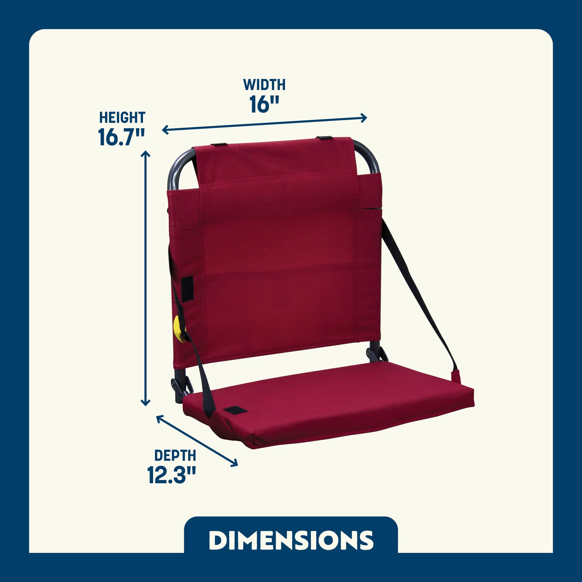 Ultra-Lightweight BleacherBack - Choice 696 - Bleacher-Friendly Stadium Chair with Back Support Detail