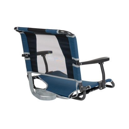 Ergonomic Back-Support Big Comfort Stadium Chair with Armrests - Choice 465 - Lightweight Folding Bleacher Chair with Cushioning Detail