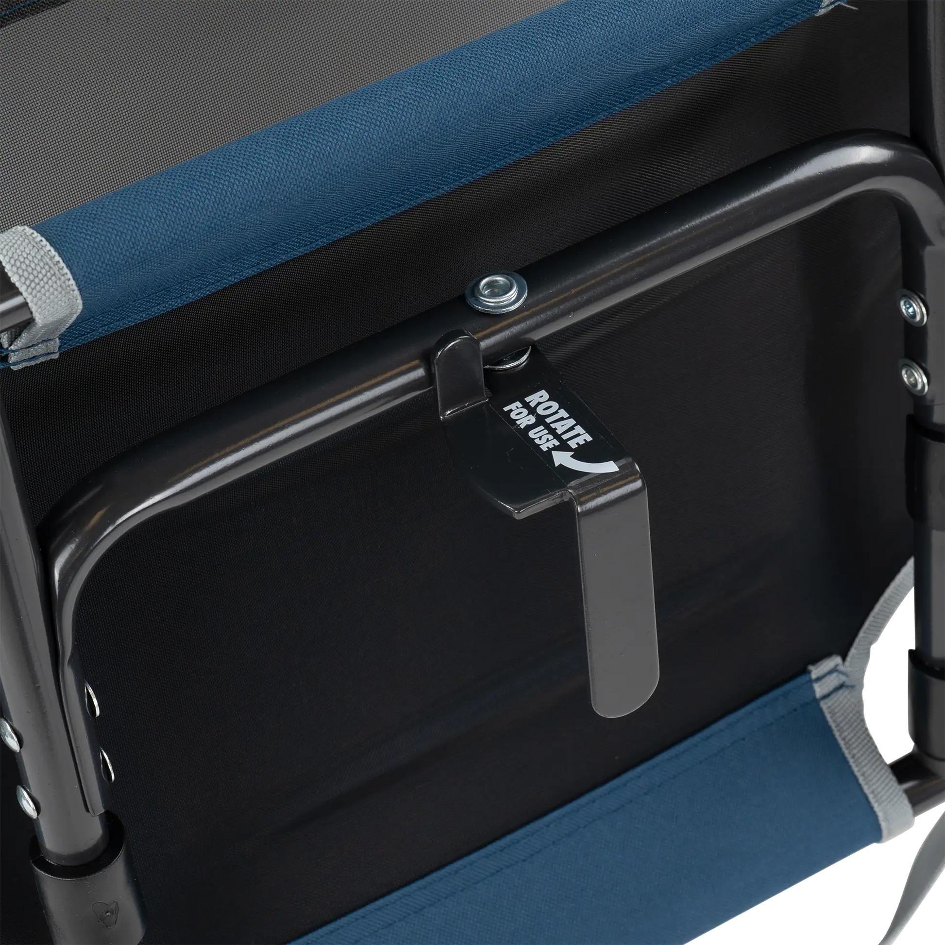 Ergonomic Back-Support Big Comfort Stadium Chair with Armrests - Choice 465 - Lightweight Folding Bleacher Chair with Cushioning Detail