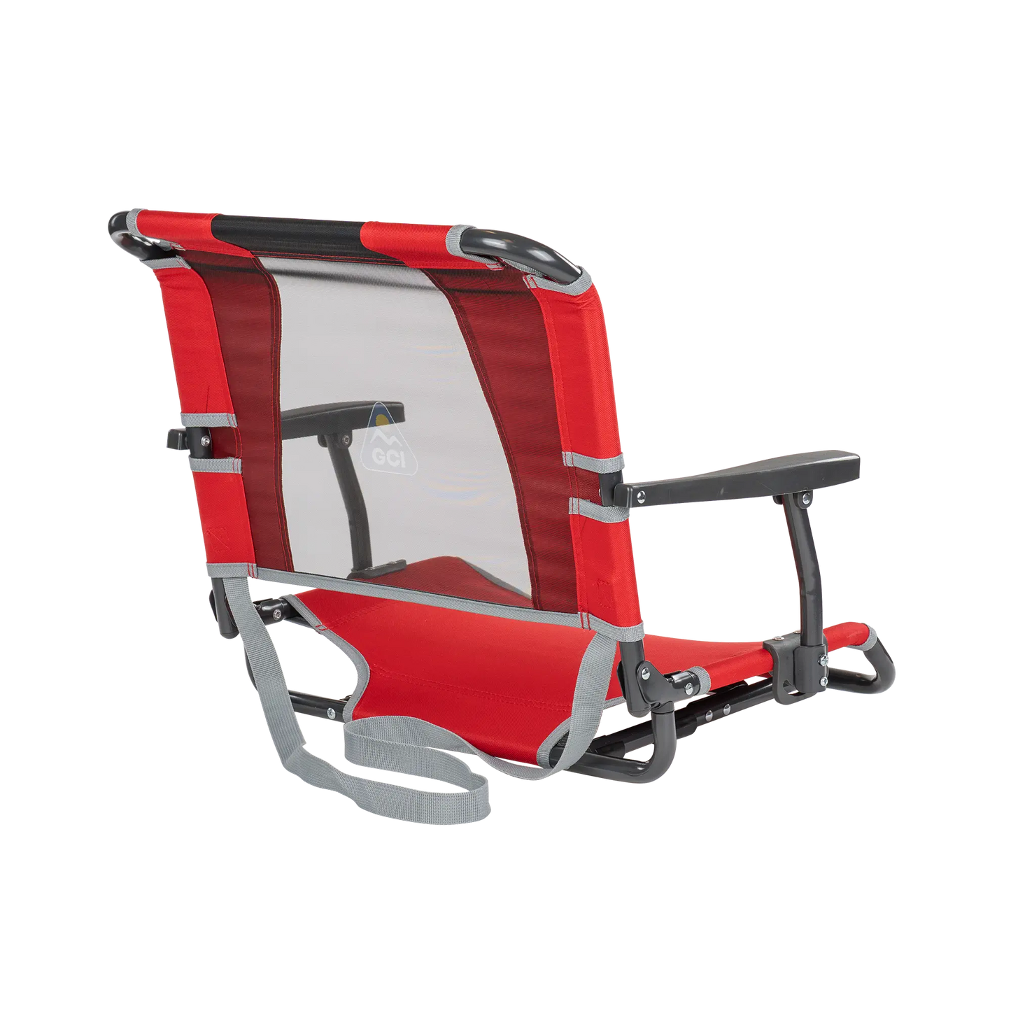 Ergonomic Back-Support Big Comfort Stadium Chair with Armrests - Choice 465 - Lightweight Folding Bleacher Chair with Cushioning Detail