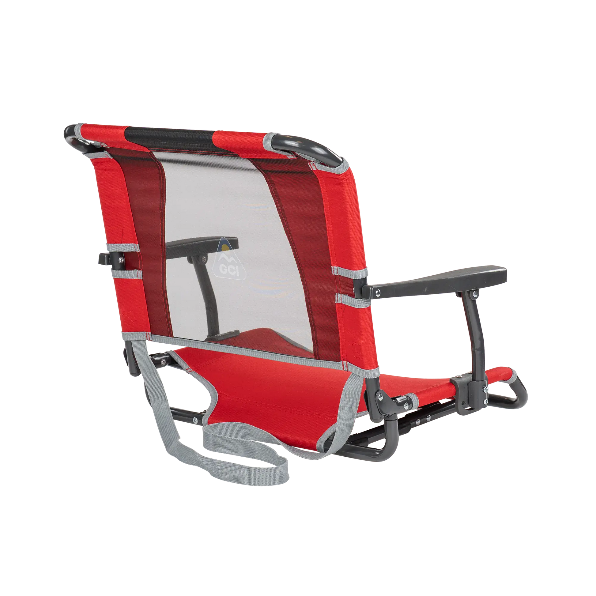 Ergonomic Back-Support Big Comfort Stadium Chair with Armrests - Choice 465 - Lightweight Folding Bleacher Chair with Cushioning Detail