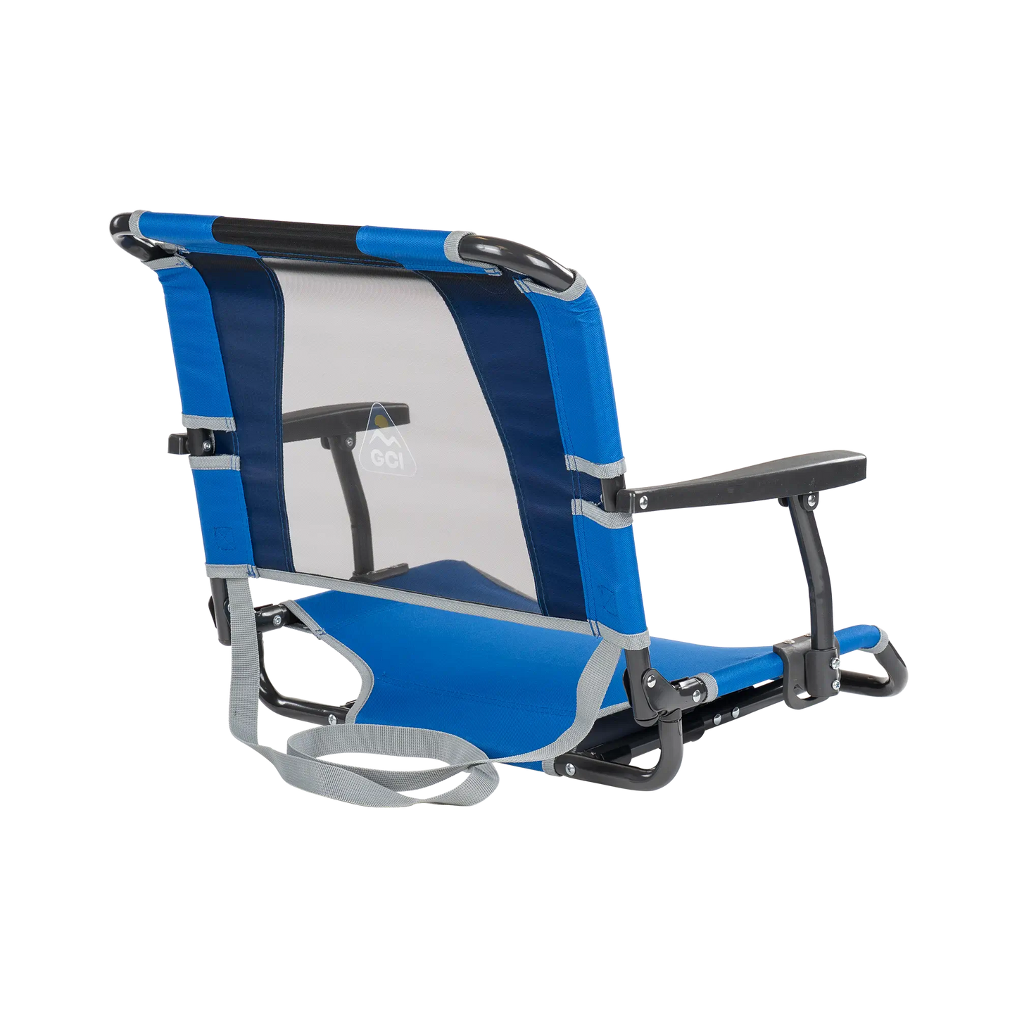 Ergonomic Back-Support Big Comfort Stadium Chair with Armrests - Choice 465 - Lightweight Folding Bleacher Chair with Cushioning Detail