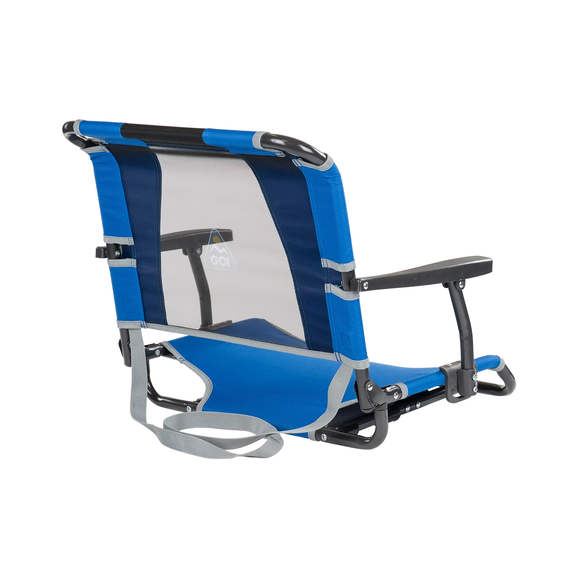 Ergonomic Back-Support Big Comfort Stadium Chair with Armrests - Choice 465 - Lightweight Folding Bleacher Chair with Cushioning Detail