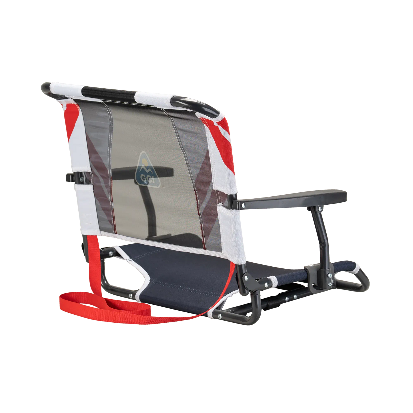 Ergonomic Back-Support Big Comfort Stadium Chair with Armrests - Choice 465 - Lightweight Folding Bleacher Chair with Cushioning Detail