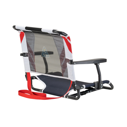 Ergonomic Back-Support Big Comfort Stadium Chair with Armrests - Choice 465 - Lightweight Folding Bleacher Chair with Cushioning Detail