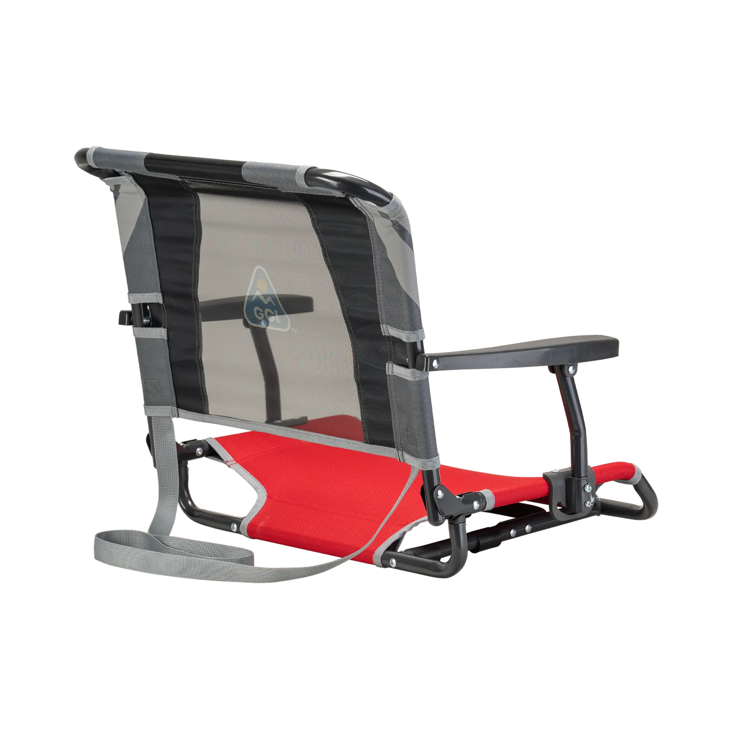 Ergonomic Back-Support Big Comfort Stadium Chair with Armrests - Choice 465 - Lightweight Folding Bleacher Chair with Cushioning Detail