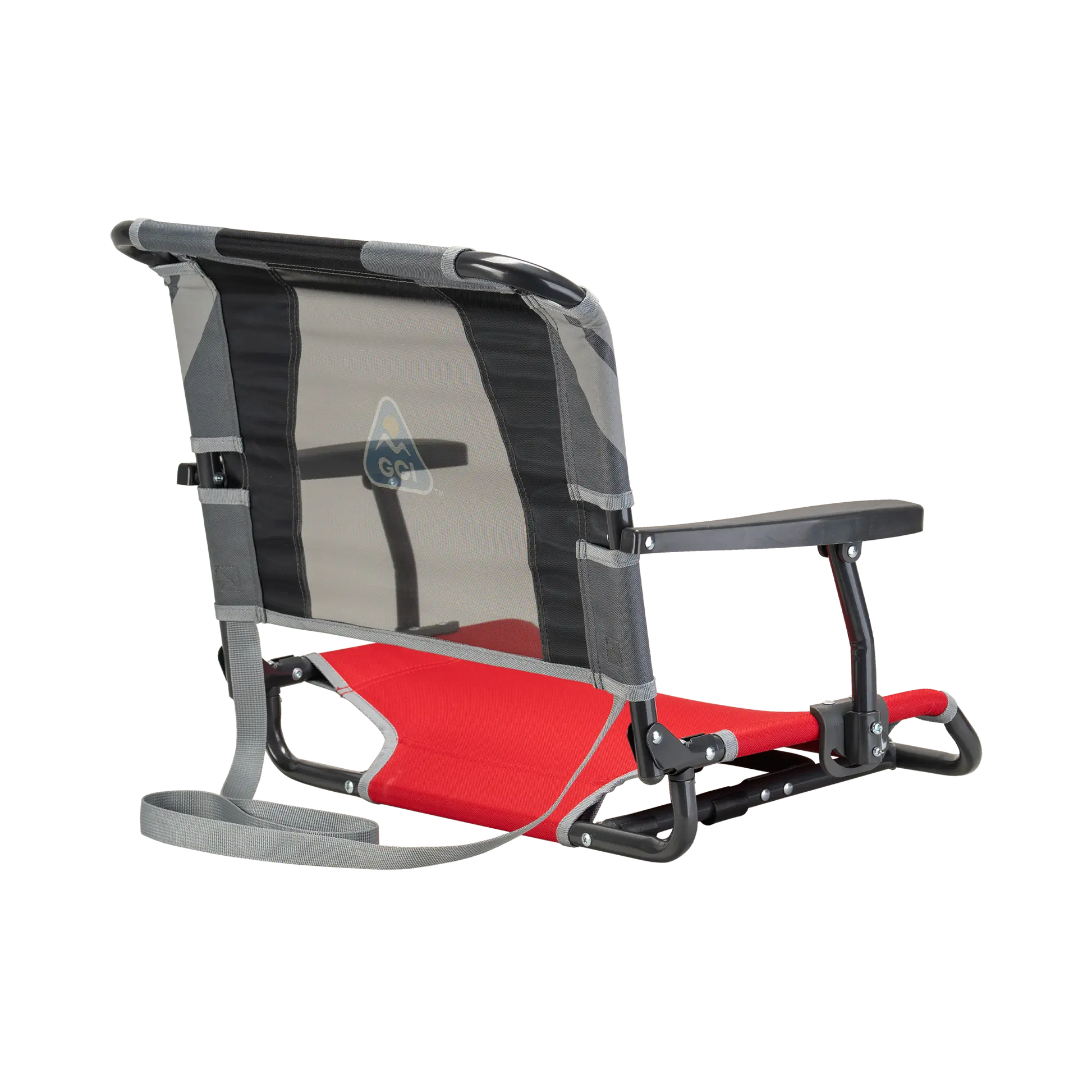 Ergonomic Back-Support Big Comfort Stadium Chair with Armrests - Choice 465 - Lightweight Folding Bleacher Chair with Cushioning Detail