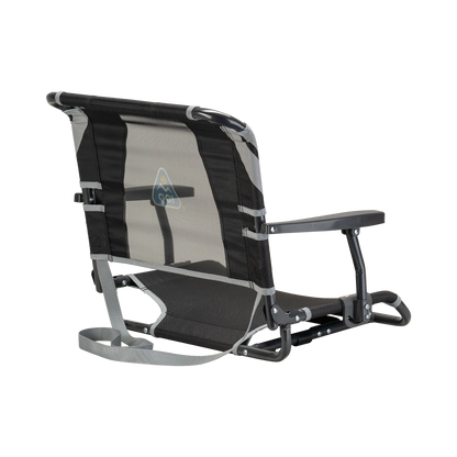 Ergonomic Back-Support Big Comfort Stadium Chair with Armrests - Choice 465 - Lightweight Folding Bleacher Chair with Cushioning Detail