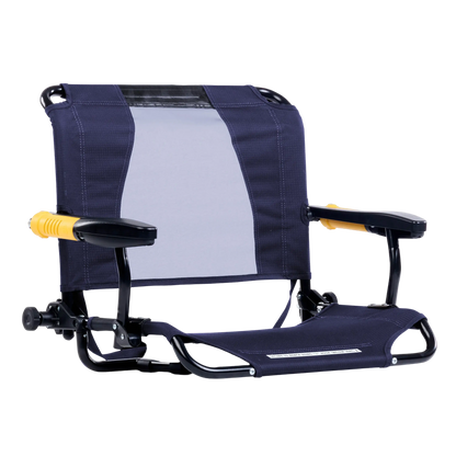 Heavy-Duty Freestyle Stadium Rock-Cliner - Choice 540 - Freestyle Rocker Portable Outdoor Folding Chair - Rich Blue
