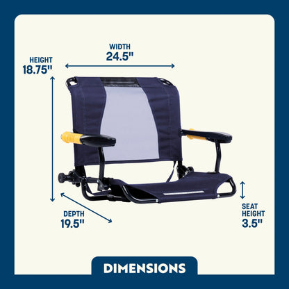 Heavy-Duty Freestyle Stadium Rock-Cliner - Choice 540 - Freestyle Rocker Portable Outdoor Folding Chair Detail