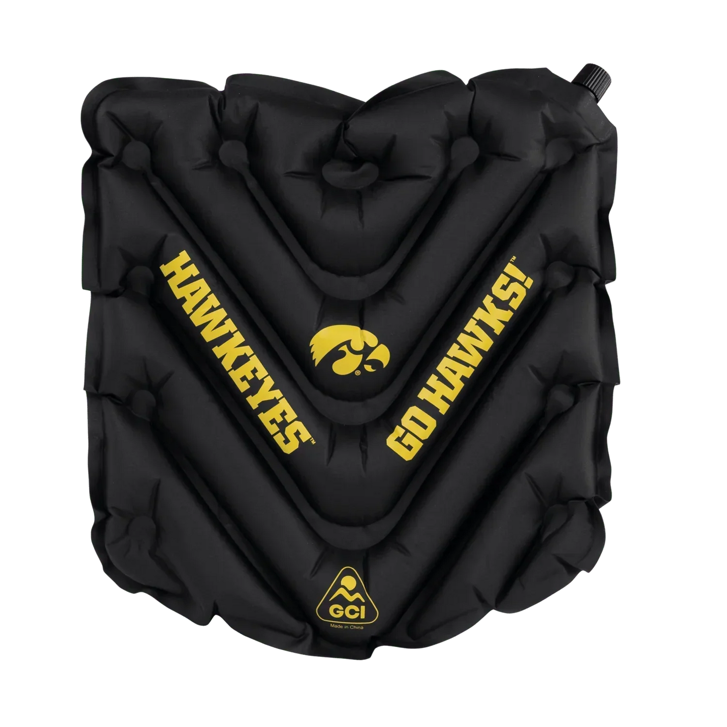 Ergonomic Back-Support College V Seat Inflatable Stadium Cushion - Iowa Hawkeyes - Choice 157 - Ergonomic Portable Stadium Seat for Sports Events - Default Title