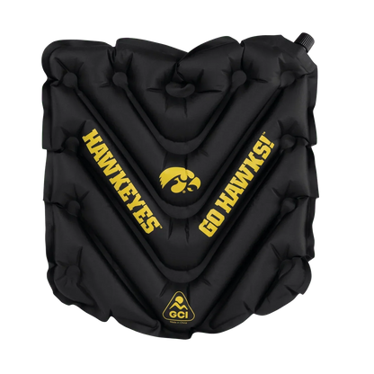 Ergonomic Back-Support College V Seat Inflatable Stadium Cushion - Iowa Hawkeyes - Choice 157 - Ergonomic Portable Stadium Seat for Sports Events - Default Title