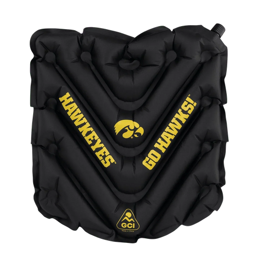 Ergonomic Back-Support College V Seat Inflatable Stadium Cushion - Iowa Hawkeyes - Choice 157 - Ergonomic Portable Stadium Seat for Sports Events - Default Title