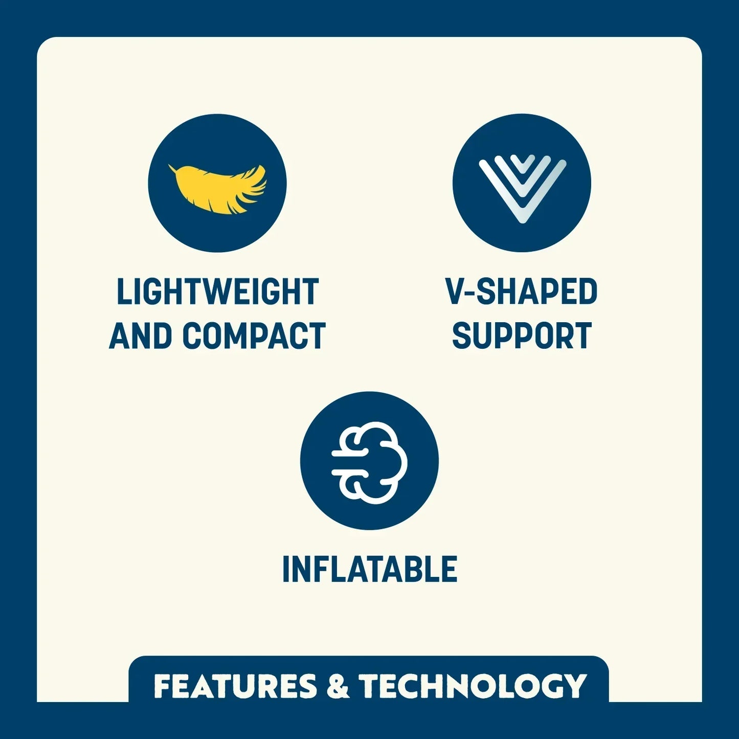 Ergonomic Back-Support College V Seat Inflatable Stadium Cushion - Iowa Hawkeyes - Choice 157 - Ergonomic Portable Stadium Seat for Sports Events Detail