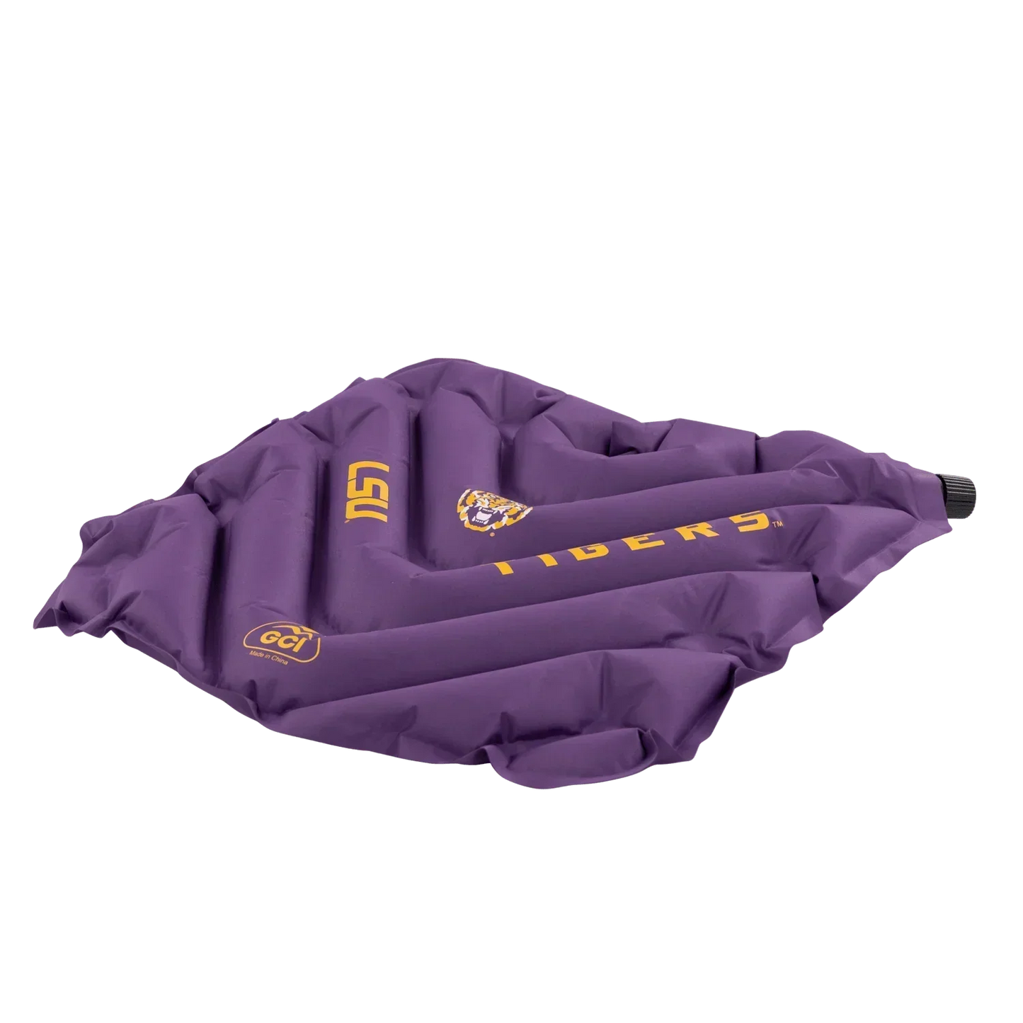 Compact Cushion College V Seat Inflatable Stadium Cushion - LSU Tigers - Choice 762 - Lightweight Folding Bleacher Chair with Cushioning Detail
