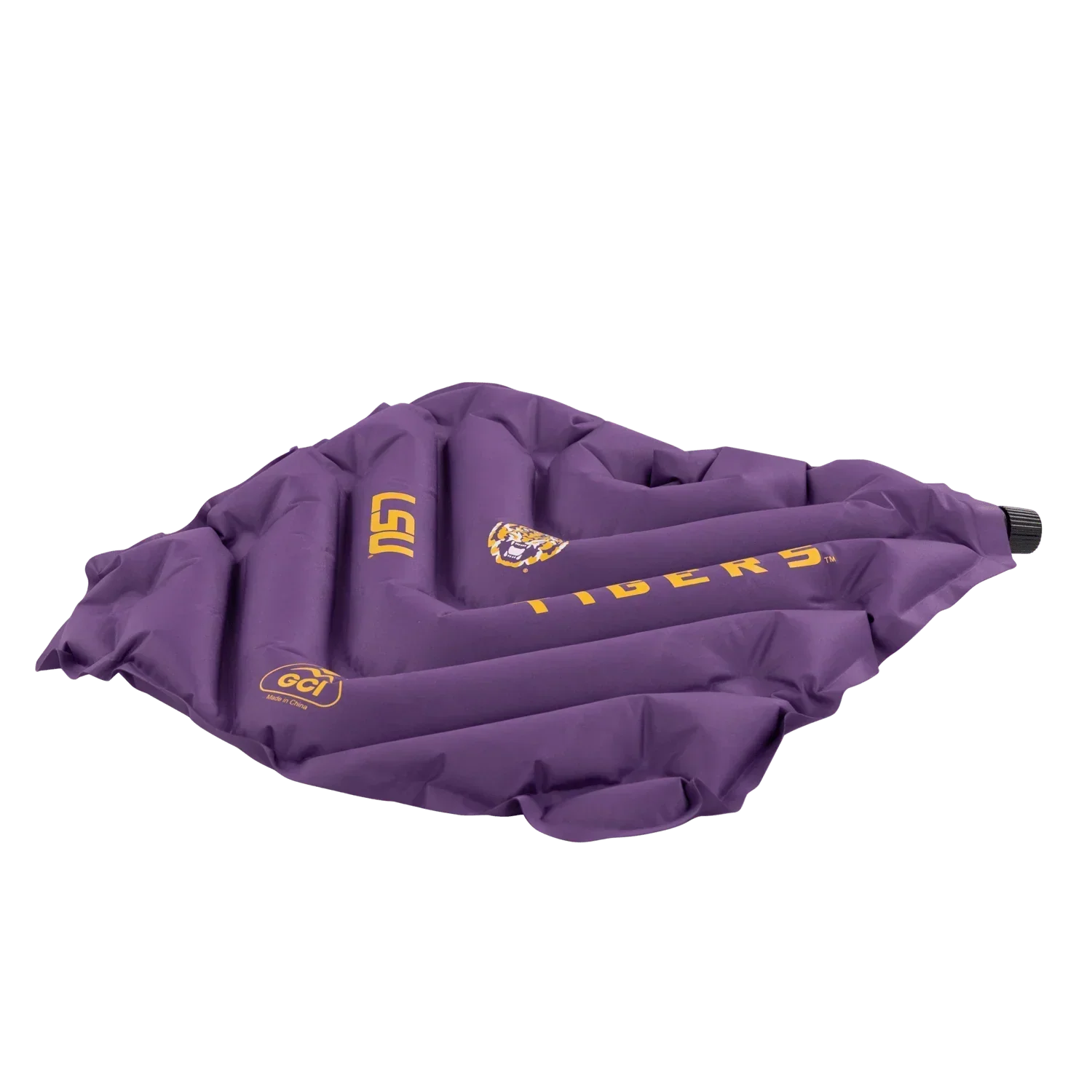Compact Cushion College V Seat Inflatable Stadium Cushion - LSU Tigers - Choice 762 - Lightweight Folding Bleacher Chair with Cushioning Detail