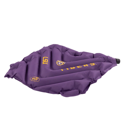 Compact Cushion College V Seat Inflatable Stadium Cushion - LSU Tigers - Choice 762 - Lightweight Folding Bleacher Chair with Cushioning Detail