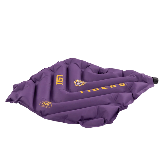 Compact Cushion College V Seat Inflatable Stadium Cushion - LSU Tigers - Choice 762 - Lightweight Folding Bleacher Chair with Cushioning Detail