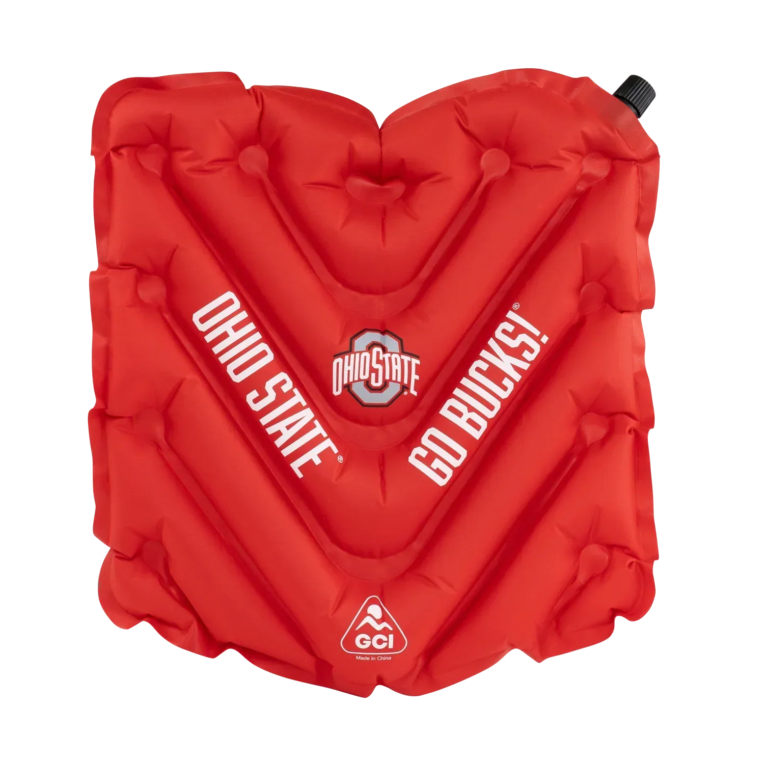 Secure-Hook College V Seat Inflatable Stadium Cushion - Ohio State Buckeyes - Choice 778 - Ergonomic Portable Stadium Seat for Sports Events - Default Title