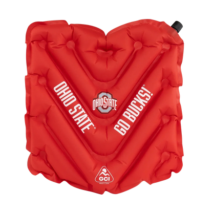 Secure-Hook College V Seat Inflatable Stadium Cushion - Ohio State Buckeyes - Choice 778 - Ergonomic Portable Stadium Seat for Sports Events - Default Title