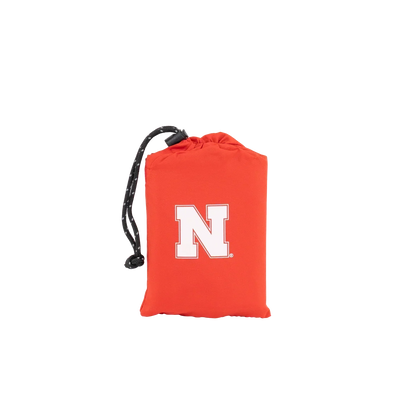 Ultra-Lightweight College V Seat Inflatable Stadium Cushion - Nebraska Cornhuskers - Choice 277 - Grandstand Cushion Seat with Secure Under-Bench Hooks Detail