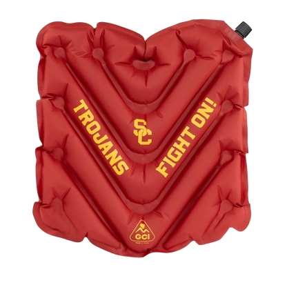 Compact Cushion College V Seat Inflatable Stadium Cushion - USC Trojans - Choice 523 - Lightweight Folding Bleacher Chair with Cushioning - Default Title