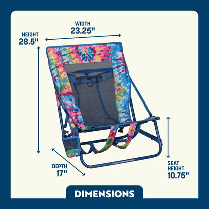 Sand-Friendly Everywhere Chair 2 - Choice 656 - Low-Profile Reclining Beach Chair with Backpack Straps Detail