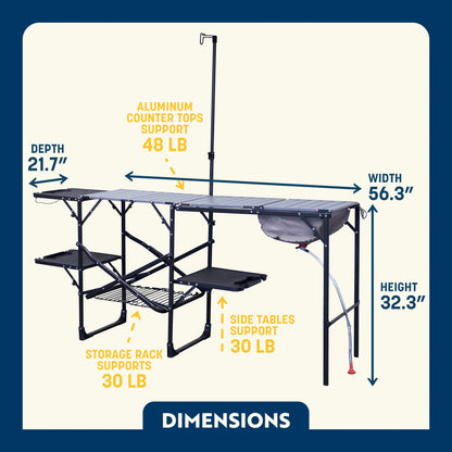 Stainless Steel BBQ Master Cook Station - Choice 171 - Multi-Purpose Outdoor Culinary Cooking Set Detail