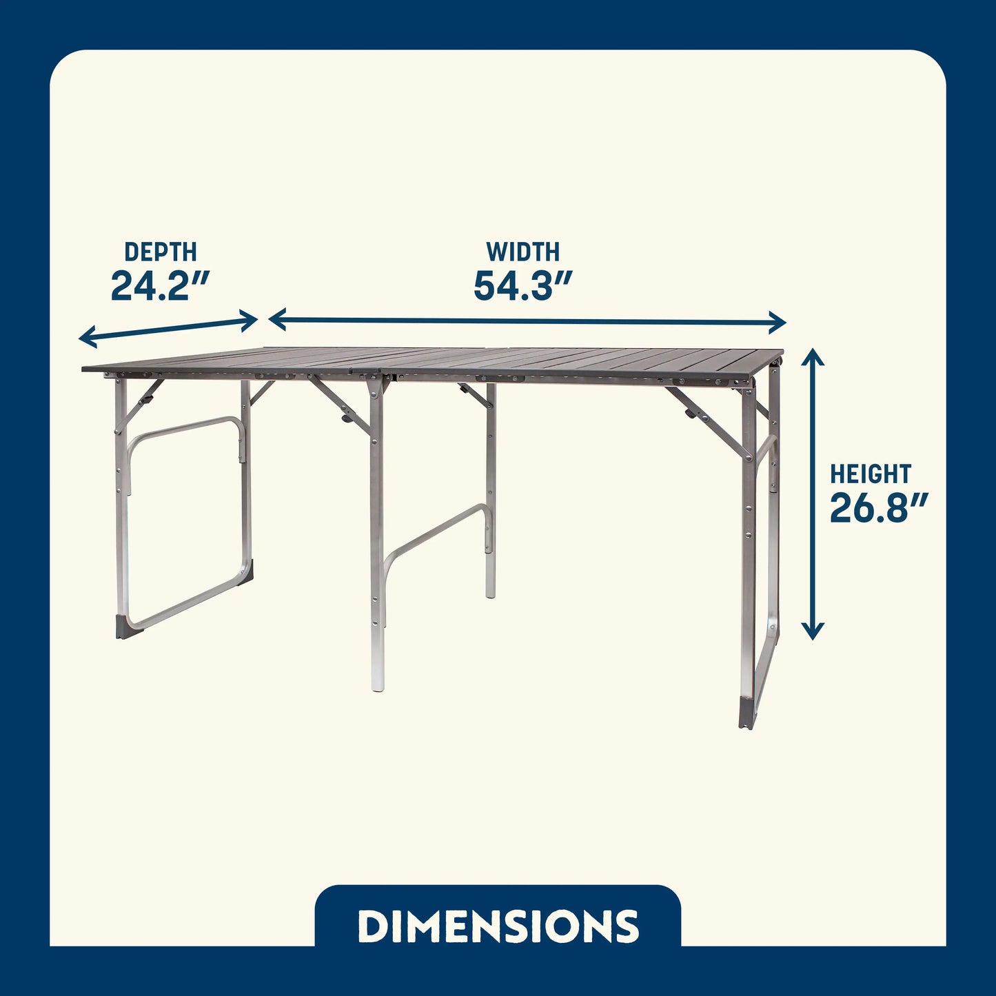 Slim-Fold Slim-Fold Table - Choice 196 - Portable Camping Table with Heat-Resistant Countertop Detail