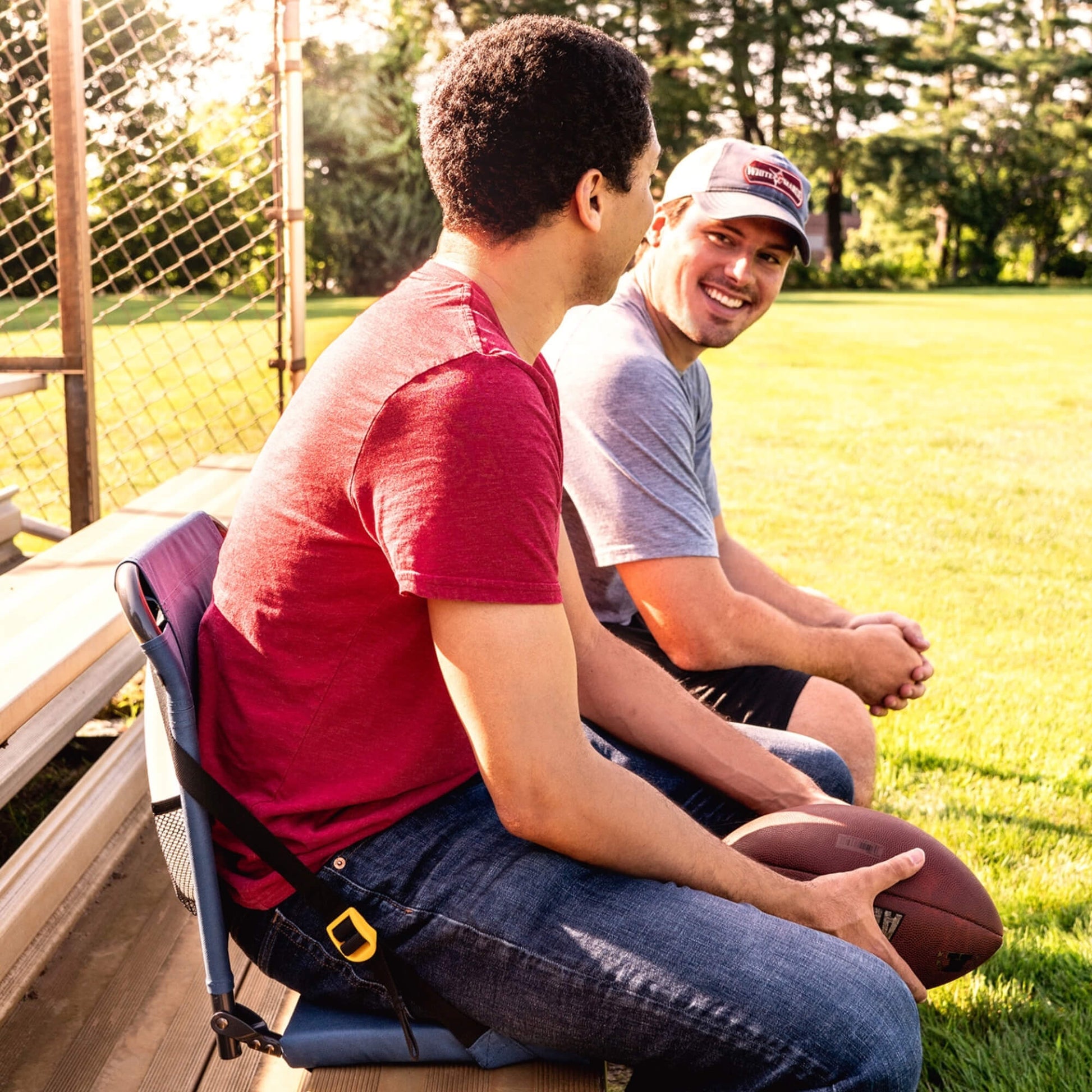 Ultra-Lightweight BleacherBack - Choice 696 - Bleacher-Friendly Stadium Chair with Back Support Detail