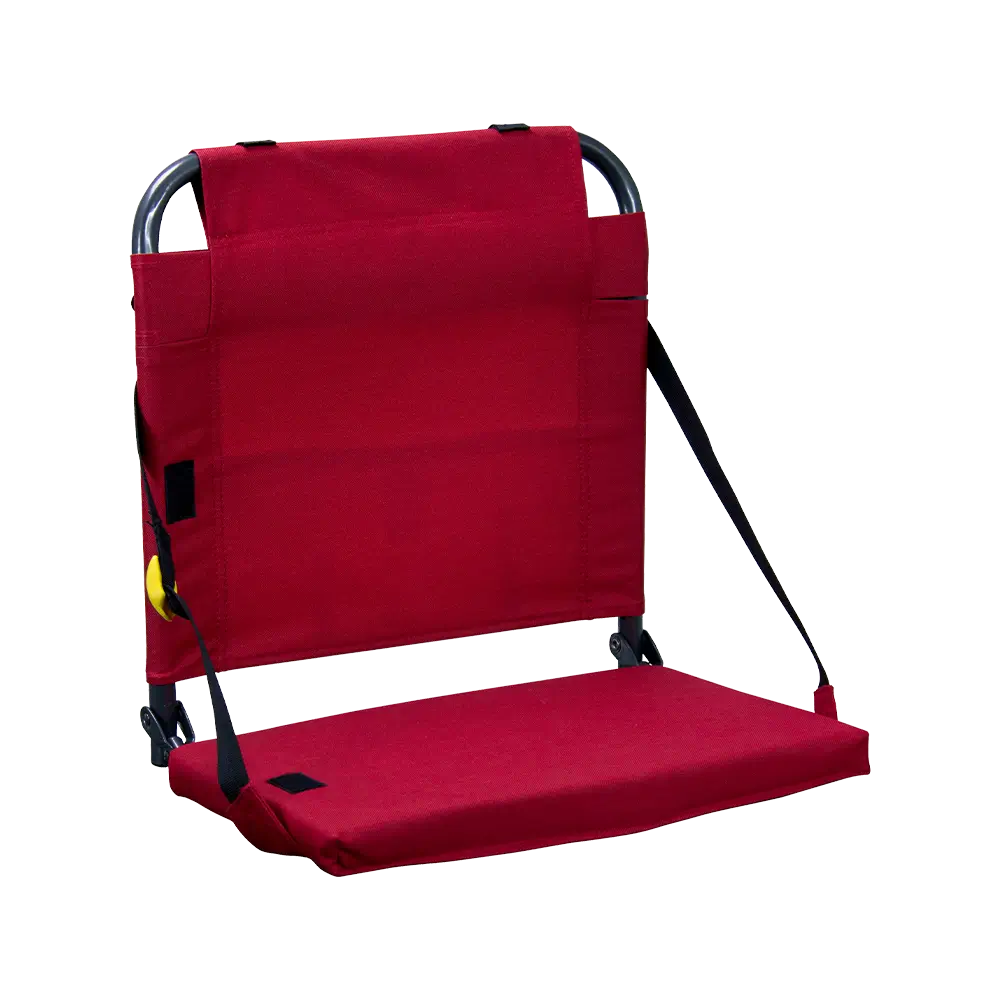 Ultra-Lightweight BleacherBack - Choice 696 - Bleacher-Friendly Stadium Chair with Back Support - Red