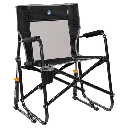 Patented Spring-Action Freestyle Rocker - Choice 711 - Heavy-Duty Kickback Rocker with Beverage Holder - Black