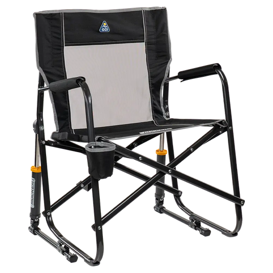 Patented Spring-Action Freestyle Rocker - Choice 711 - Heavy-Duty Kickback Rocker with Beverage Holder - Black