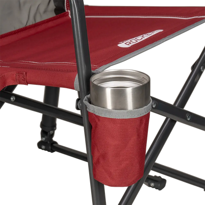Patented Spring-Action Freestyle Rocker - Choice 711 - Heavy-Duty Kickback Rocker with Beverage Holder Detail