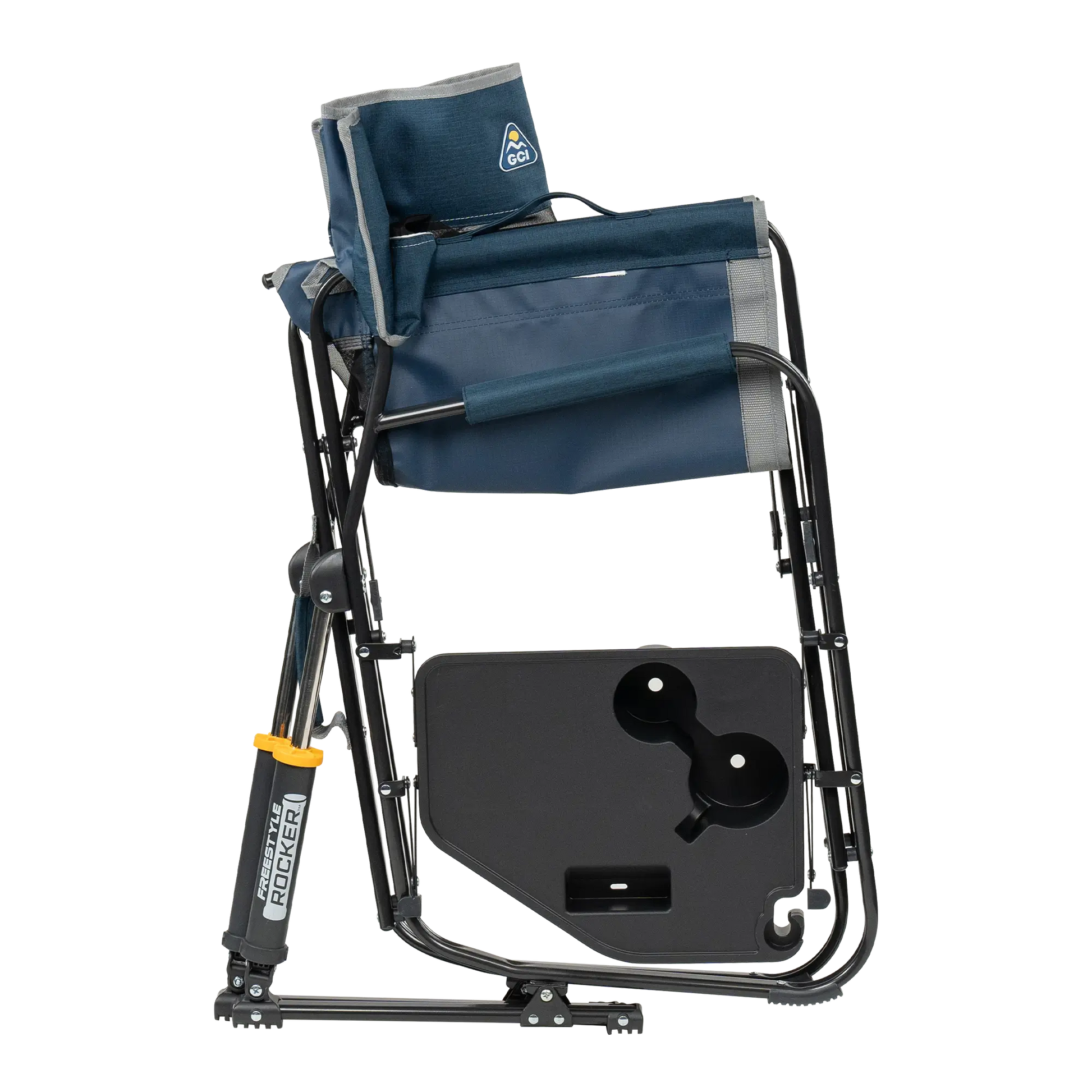 Patented Spring-Action Freestyle Rocker with Side Table - Choice 853 - Freestyle Rocker Portable Outdoor Folding Chair Detail