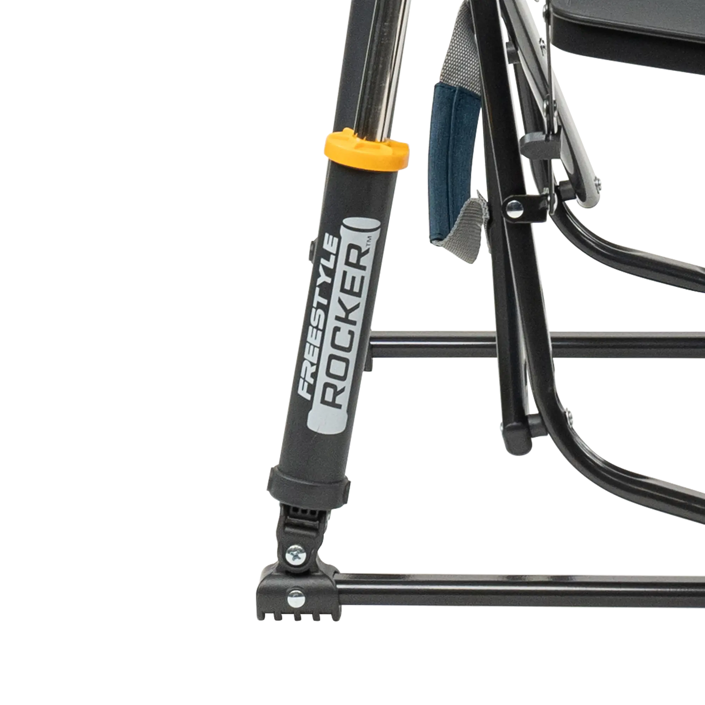 Patented Spring-Action Freestyle Rocker with Side Table - Choice 853 - Freestyle Rocker Portable Outdoor Folding Chair Detail