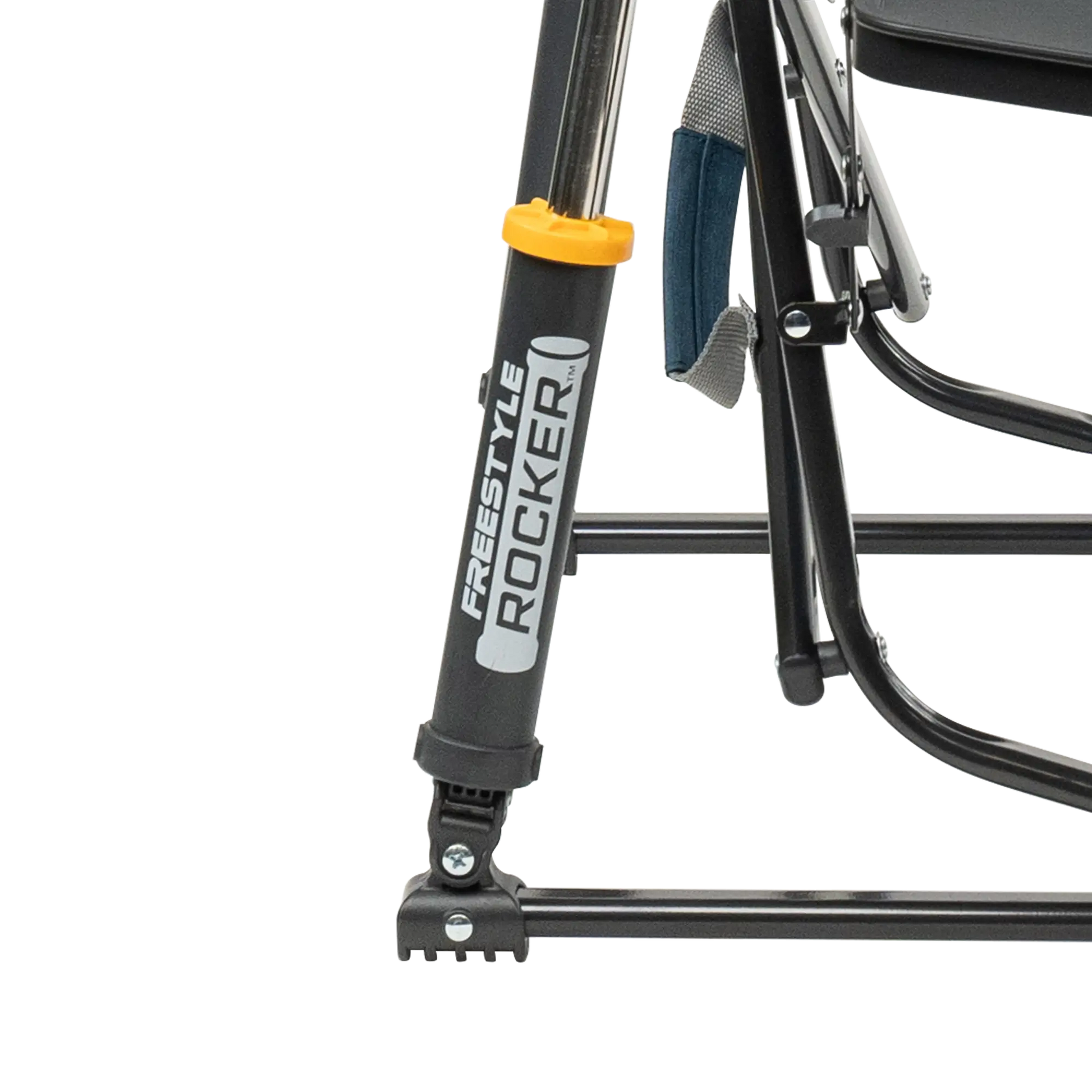 Patented Spring-Action Freestyle Rocker with Side Table - Choice 853 - Freestyle Rocker Portable Outdoor Folding Chair Detail