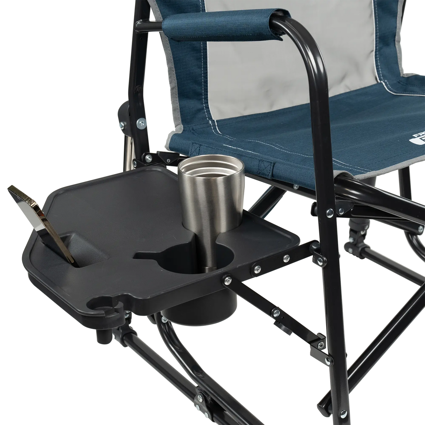 Patented Spring-Action Freestyle Rocker with Side Table - Choice 853 - Freestyle Rocker Portable Outdoor Folding Chair Detail