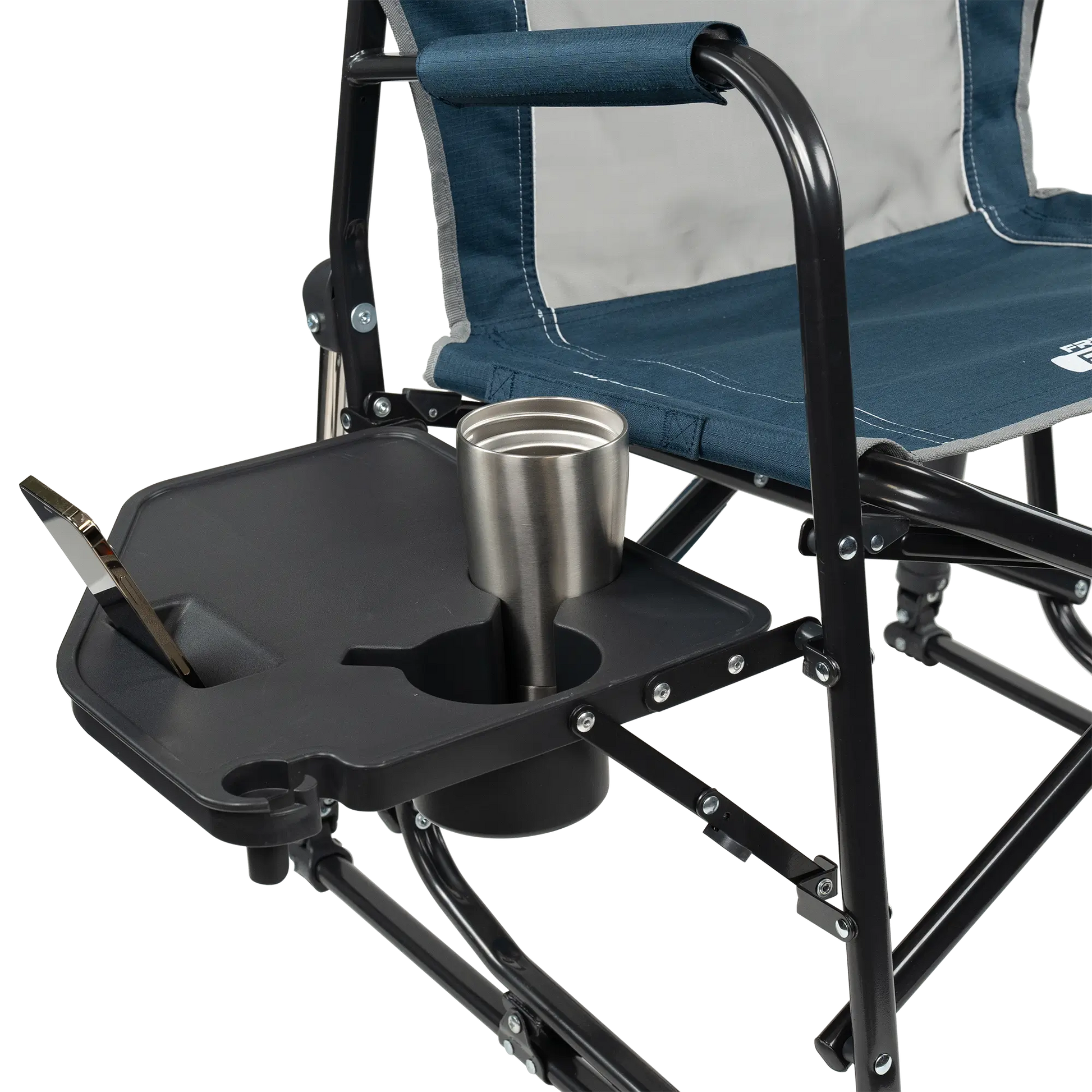 Patented Spring-Action Freestyle Rocker with Side Table - Choice 853 - Freestyle Rocker Portable Outdoor Folding Chair Detail