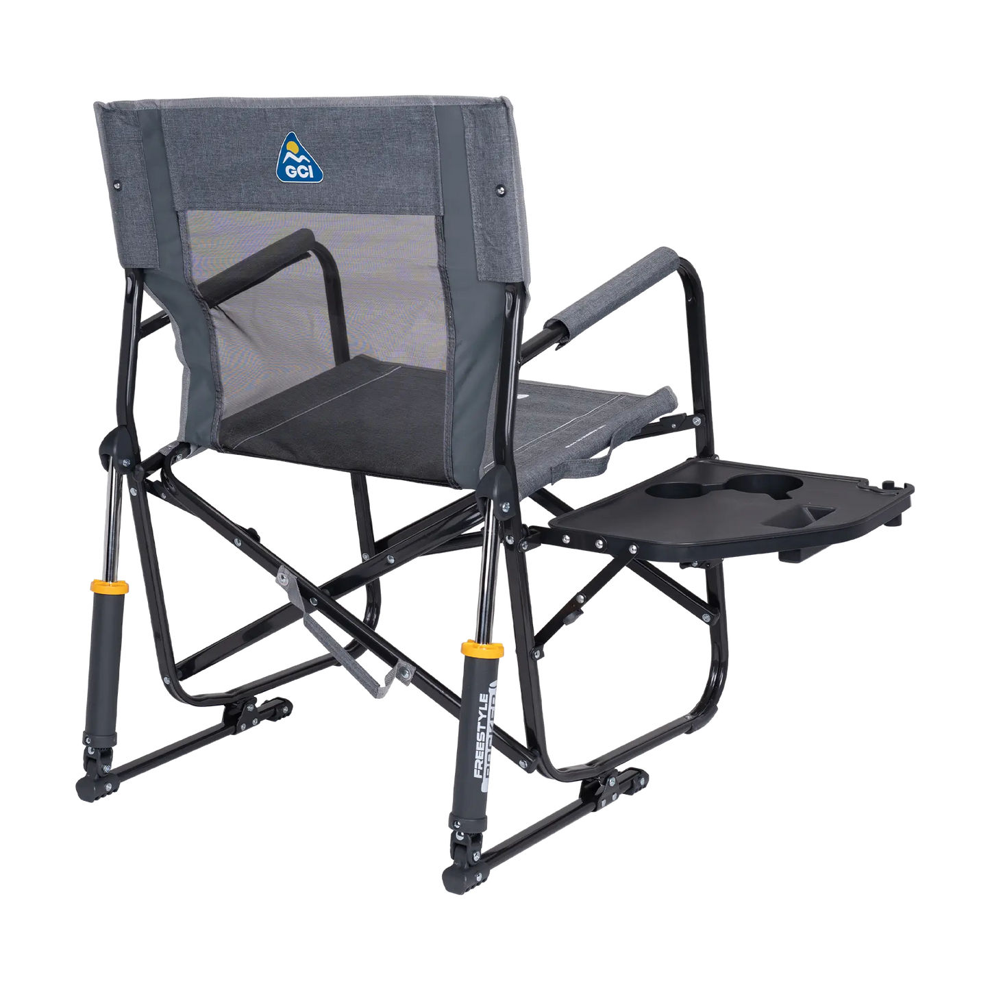 Patented Spring-Action Freestyle Rocker with Side Table - Choice 853 - Freestyle Rocker Portable Outdoor Folding Chair Detail