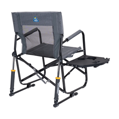 Patented Spring-Action Freestyle Rocker with Side Table - Choice 853 - Freestyle Rocker Portable Outdoor Folding Chair Detail