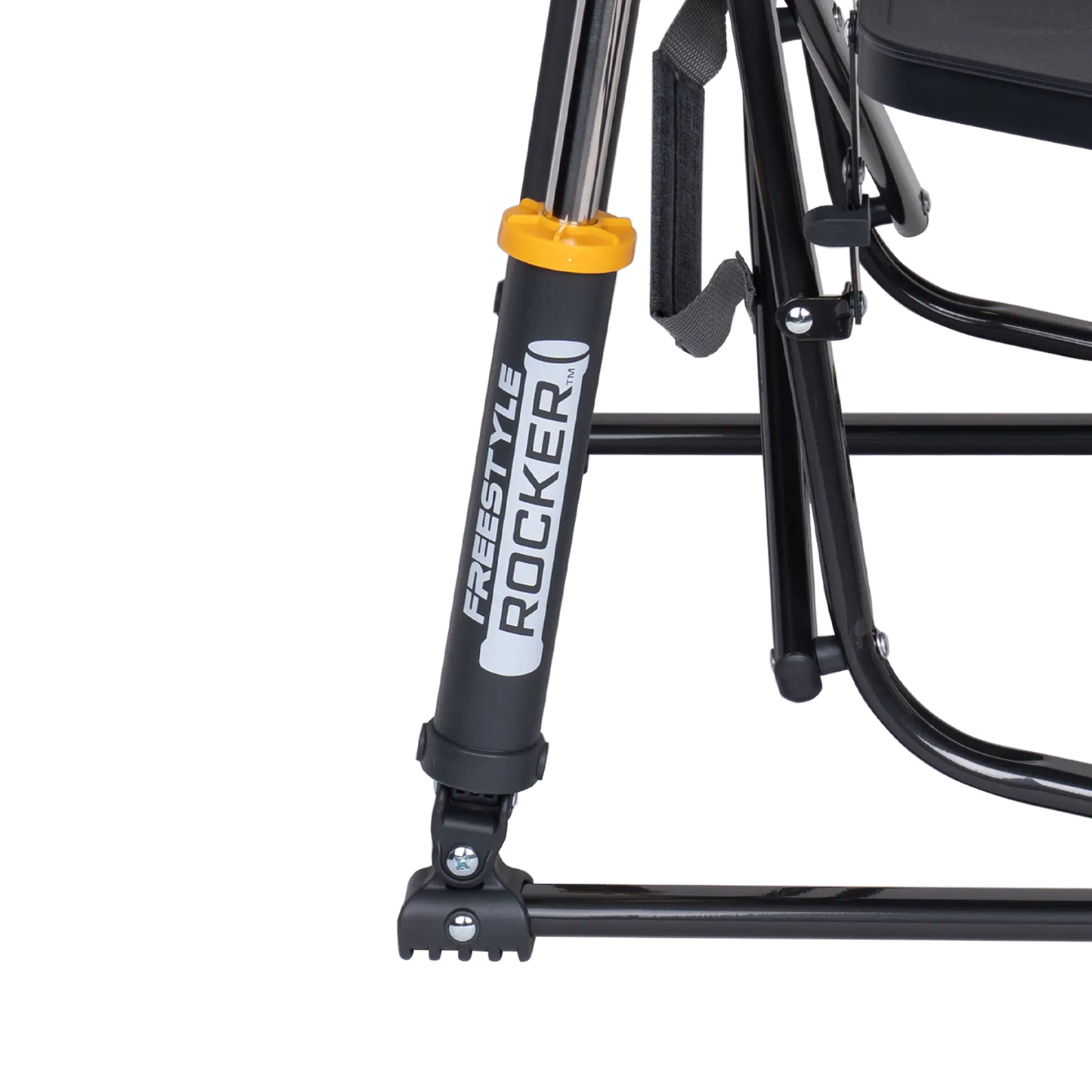 Patented Spring-Action Freestyle Rocker with Side Table - Choice 853 - Freestyle Rocker Portable Outdoor Folding Chair Detail